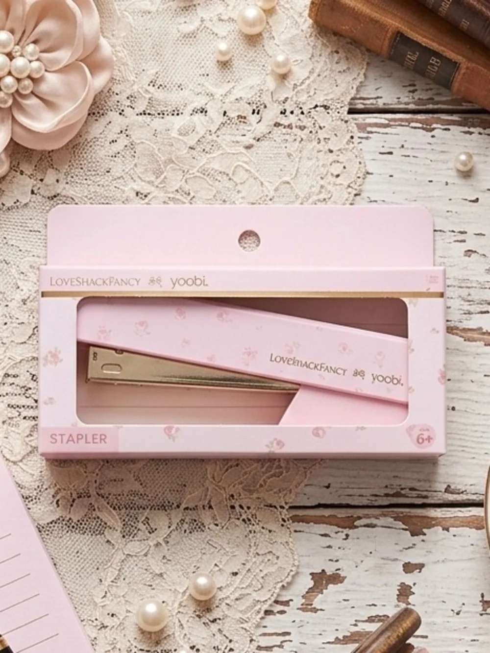 Love Shack Fancy stapler pink floral 🎀 NEW School supply Back to school gift